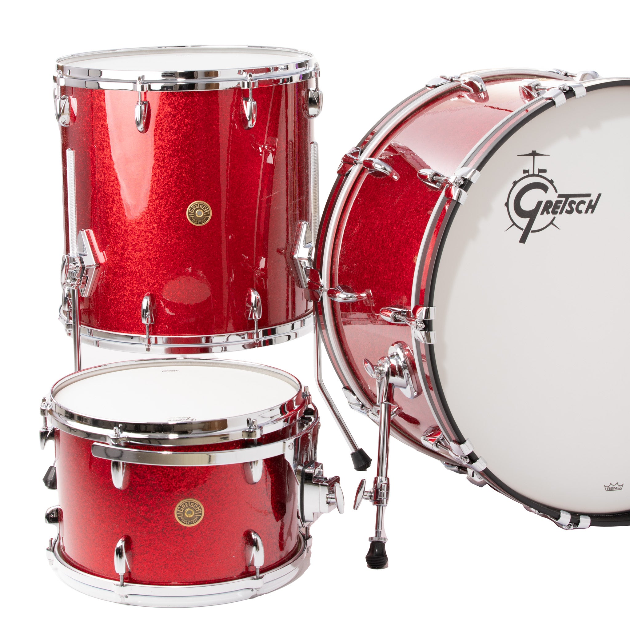 Gretsch USA Custom Nitron 3-Piece Shell Pack, 24-Inch Kick - Red