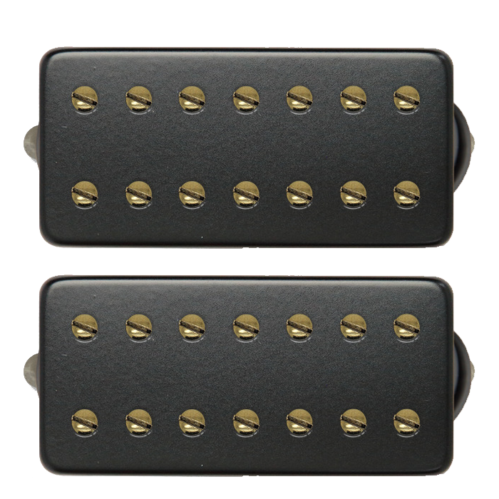 Bare Knuckle Juggernaut 7 String Humbucker Pickup Set, 4 Cond - Black N/B