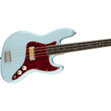 Fender Gold Foil Jazz Bass Guitar - Ebony Fingerboard, Sonic Blue - Mint, Open Box