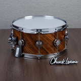 DW 6.5 x 14-Inch Collector's Maple Exotic Series Snare Drum - Natural Lacquer over Twisted Tropical Olive