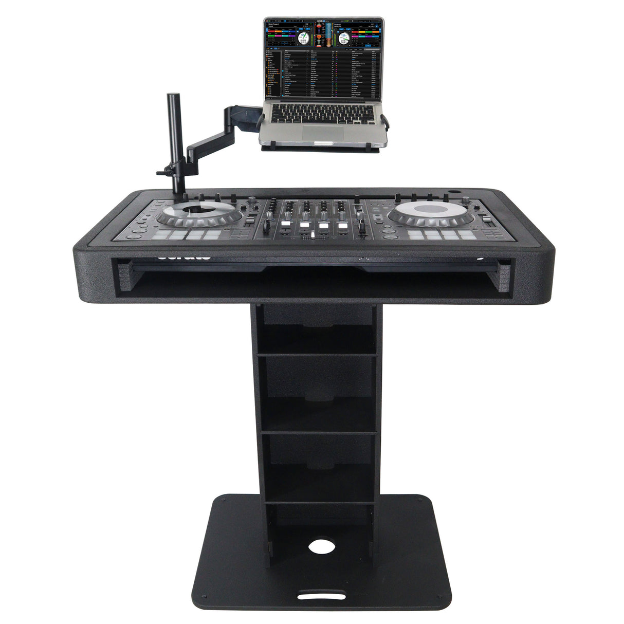 ProX XZF-DJCTBL Control Tower DJ Podium for Pioneer DDJ-REV7 XDJ-XZ FLX10 RANE Four - Black Finish