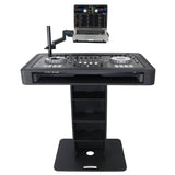 ProX XZF-DJCTBL Control Tower DJ Podium for Pioneer DDJ-REV7 XDJ-XZ FLX10 RANE Four - Black Finish