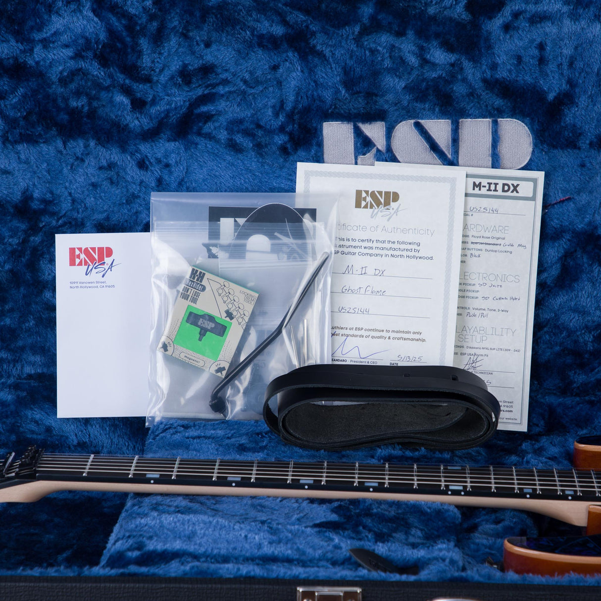 ESP USA M-II DX Electric Guitar - Ghost Flame - #US25144