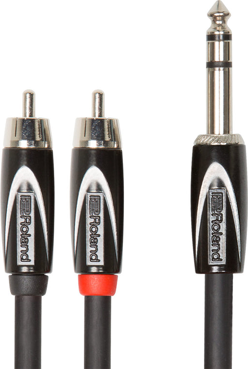 Roland RCC-5-TR2R Interconnect cable - 1/4-inch TRS to two RCA connectors 5-foot