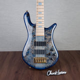 Spector Euro 5 LT Poplar Burl Over Ash 5-String Electric Bass Guitar - Faded Light Blue Gloss - CHUCKSCLUSIVE - #]C121NB23331