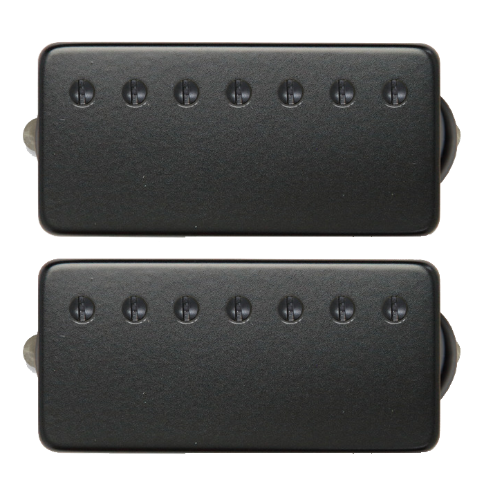 Bare Knuckle Polymath 7 String Humbucker Pickup Set, 4 Conductor - Black