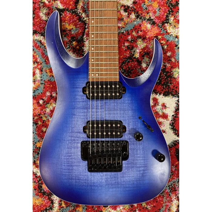 Rga 8 String Ibanez RGA Series RGA7420FM 7-String Electric Guitar - Blue Lagoon Bur ...