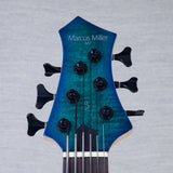 Sire M7-6 Fretless 6-String Bass Guitar - Transparent Blue - New
