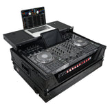 ProX XS-PRIME4WLTBL ATA Flight Case For Denon PRIME 4 G2/PRIME 4 MK2 DJ Controller with Laptop Shelf 1U Rack Space and Wheels - Black