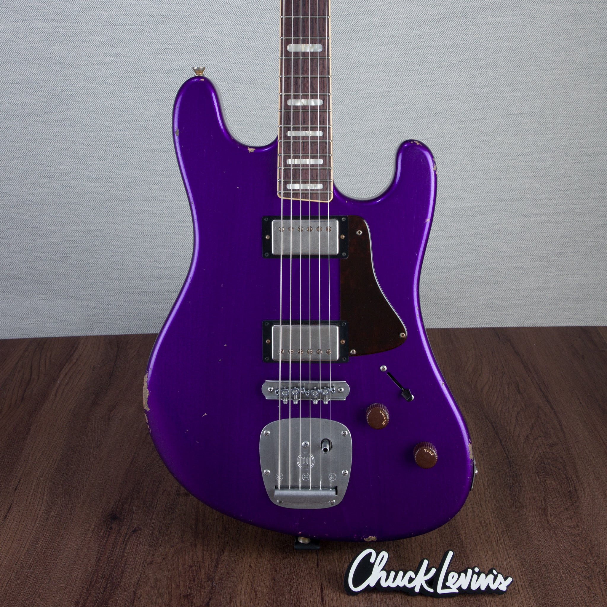 Castedosa Conchers Baritone Electric Guitar - Aged Purple Metallic