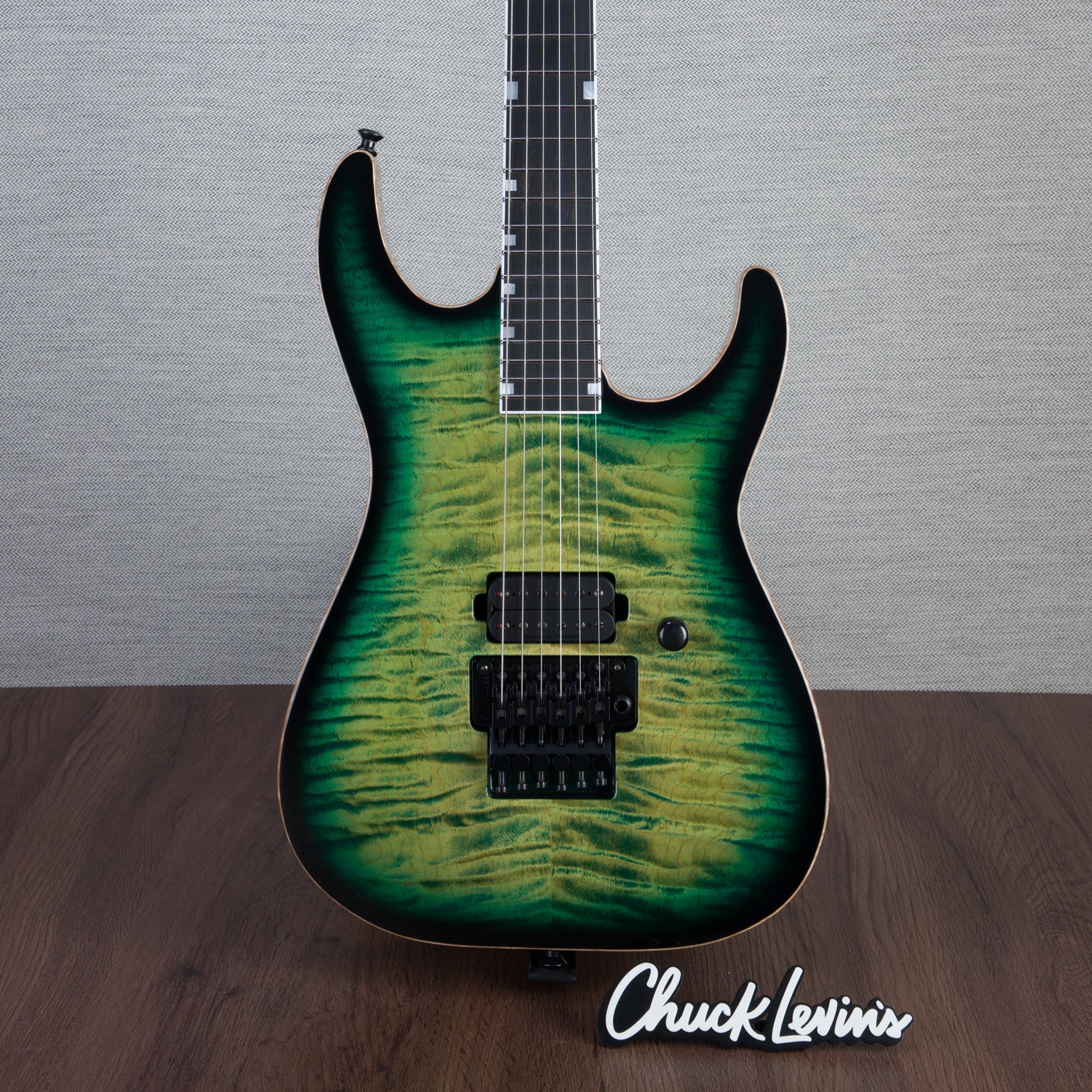 ESP USA M-I FR-DLX Flamed Maple Electric Guitar - Dark Lime