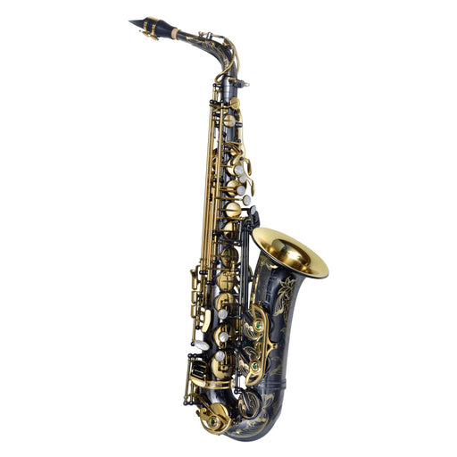 P.Mauriat PMXA-67RBX 20th Anniversary Professional Alto Saxophone - Black Nickel Plated with Gold Lacquered Keys