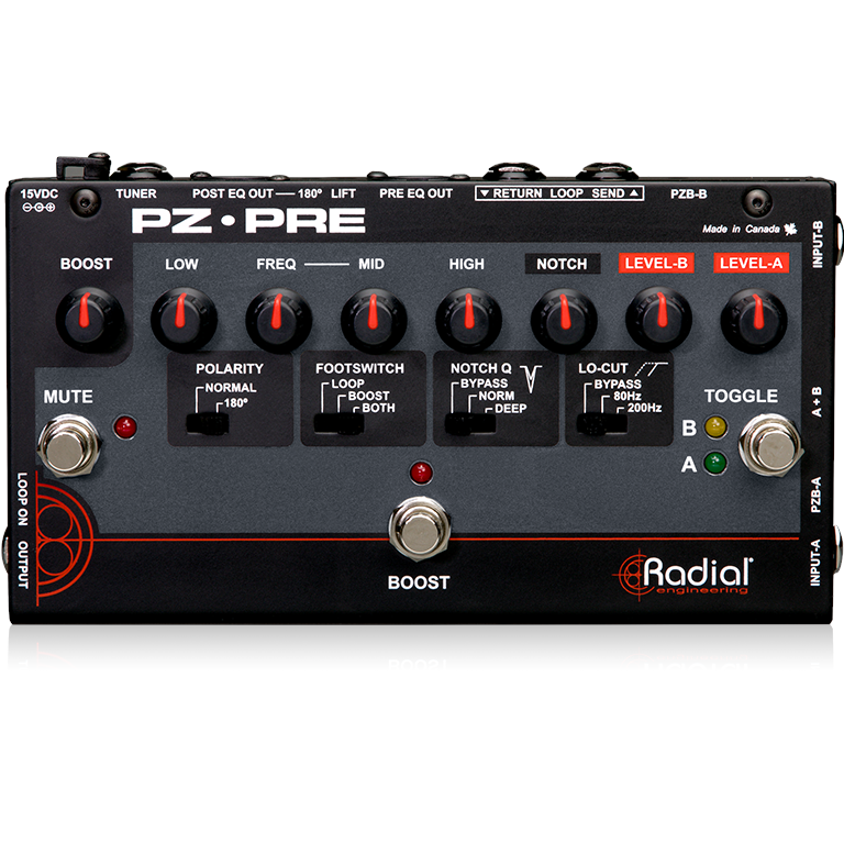 Radial PZ-PRE Acoustic Instrument Preamp Pedal