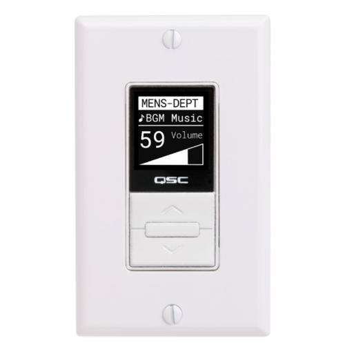 QSC MP-MFC-WH Decora® Style Multi-Function Controller For Use With MP-M Zone Mixers - White