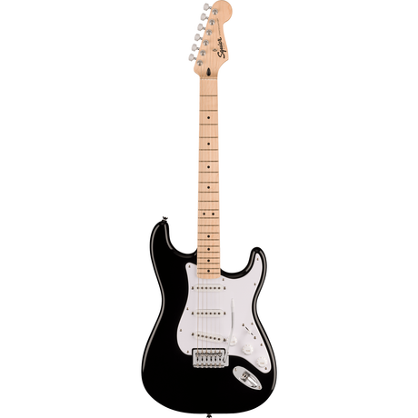 Squier Sonic Stratocaster Pack, Maple Fingerboard, Black, Gig Bag, 10G Amplifier - New