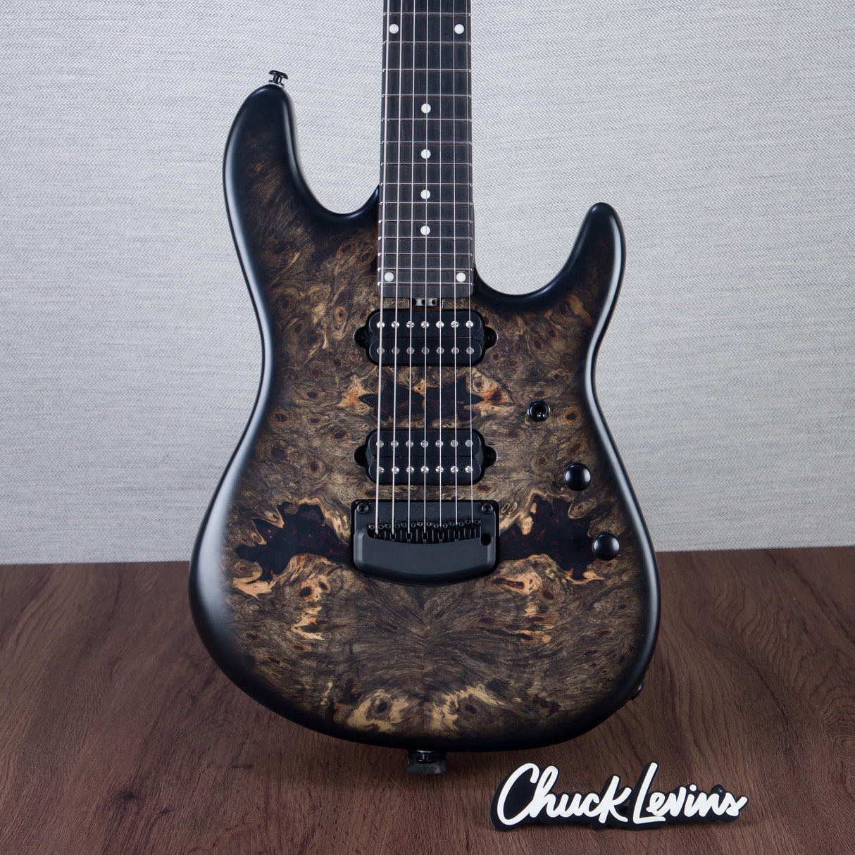 Music Man Jason Richardson Signature Cutlass 7-String Electric Guitar - Natural, Buckeye Burl Top