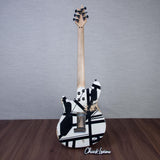 EVH Custom Shop Special Edition Wolfgang Stripes Electric Guitar - White/Black Stripes - #WG17610A