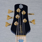 Spector Euro 5 LT Poplar Burl Over Ash 5-String Electric Bass Guitar - Faded Light Blue Gloss - CHUCKSCLUSIVE - #]C121NB23298