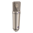 Neumann U 87 AI Multi-Pattern Condenser Microphone W/ Wooden Box - Nickel