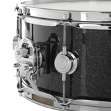 DW 6 x 14-Inch Collector Series Pure Maple Snare Drum - Black Ice with Chrome Hardware