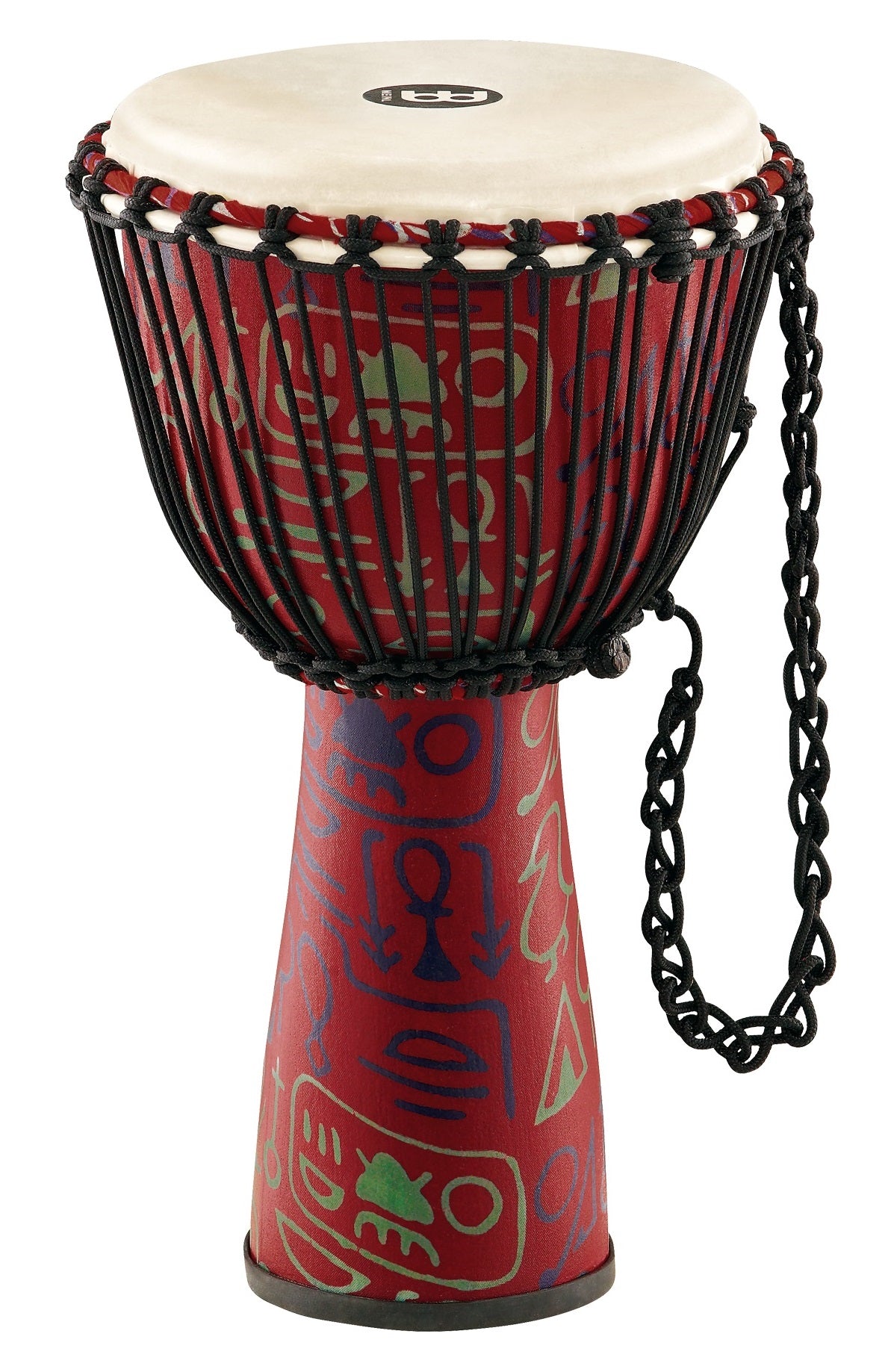 Meinl FADJ1-M-G Rope Tuned Journey Series Djembe, Goat Head Pharoah's Script 10"