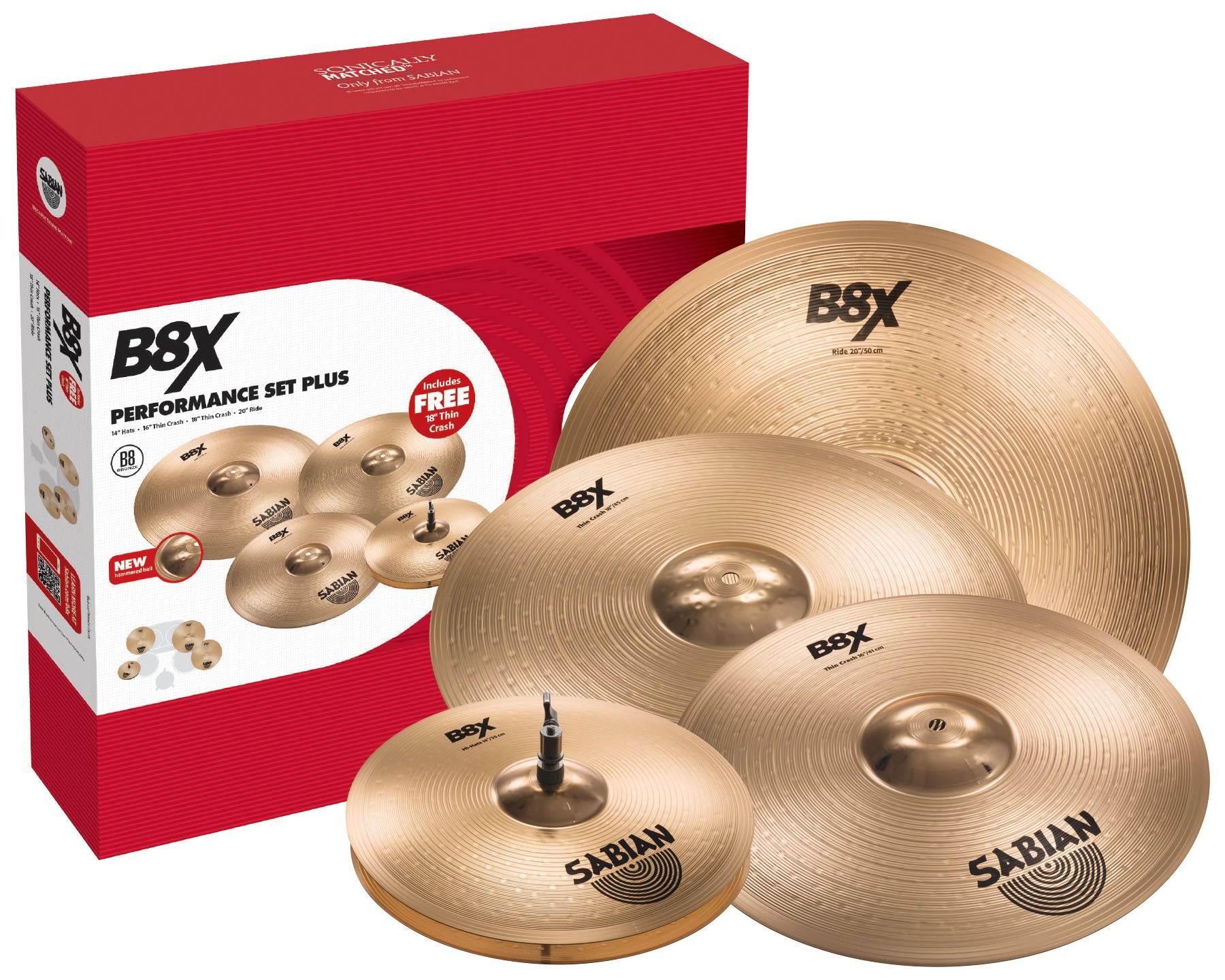 Sabian B8X Performance Set Plus Cymbal Pack – Chuck Levin's
