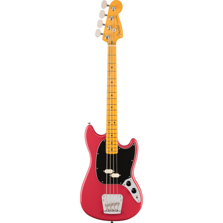 Fender American Professional Classic Mustang Electric Bass Guitar, Maple Fingerboard - Faded Dakota Red