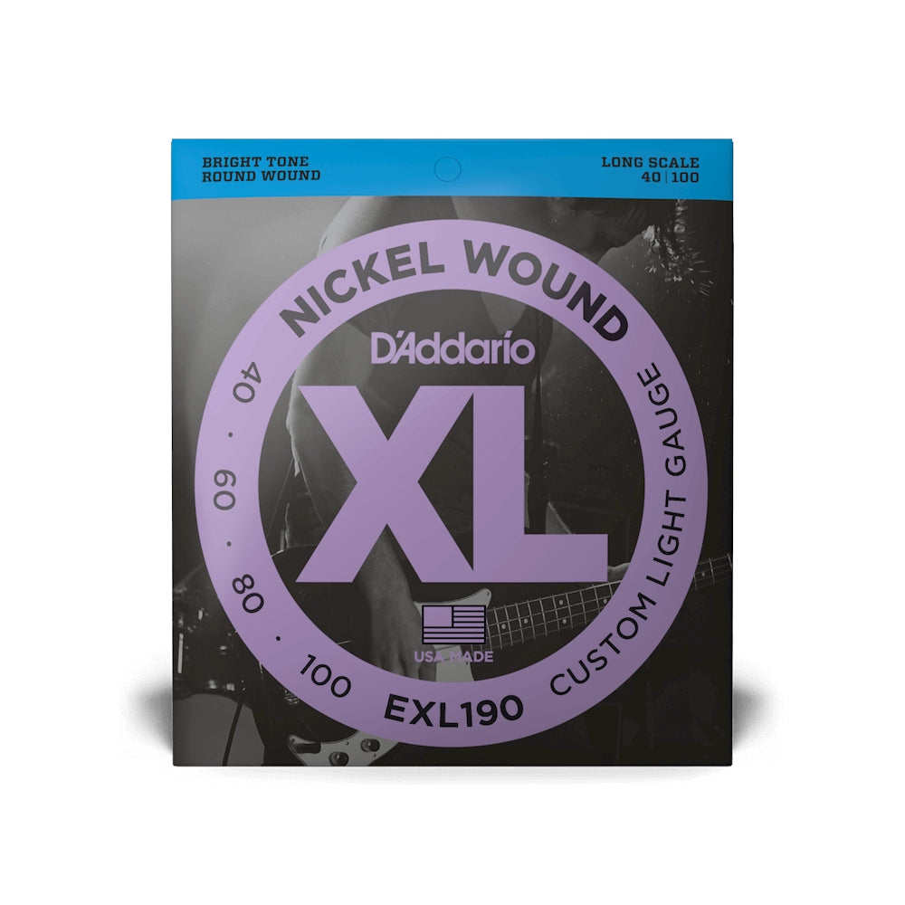 D'Addario EXL190 40-100 Custom Light Long Scale Bass Strings