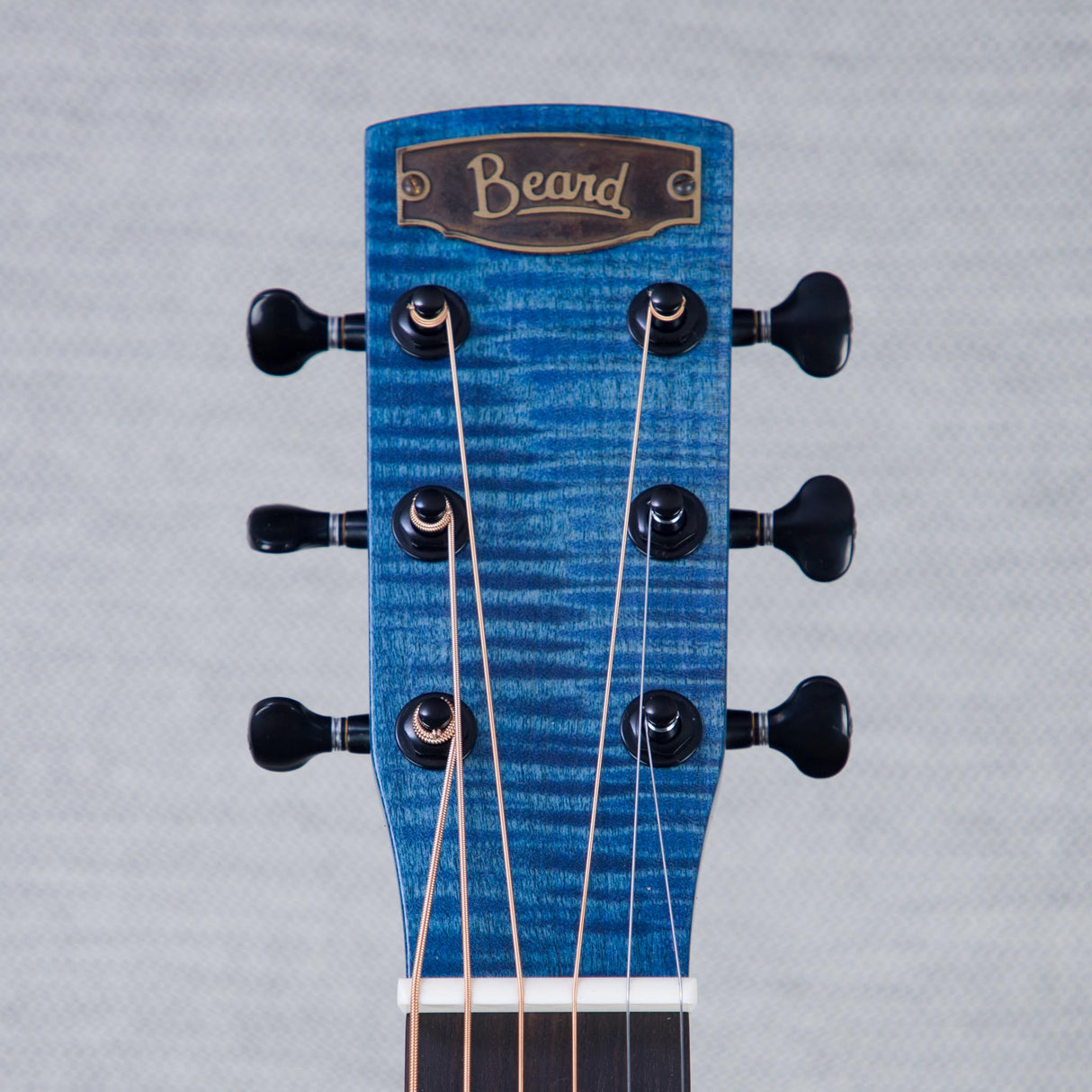 Beard Guitars Trailhead Resonator Curly Maple Acoustic Electric Guitar - Denim Blue - #1955-25