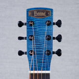 Beard Guitars Trailhead Resonator Curly Maple Acoustic Electric Guitar - Denim Blue - #1955-25