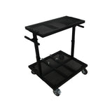 ProX X-BeatWagon Professional Mobile DJ Rolling Workstation with Adjustable Shelf