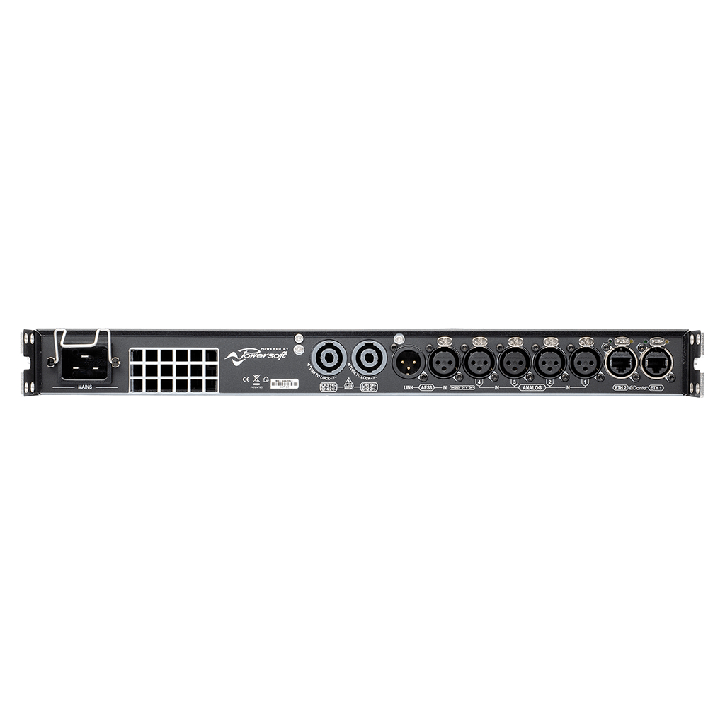 Powersoft T904 8000-Watts 4-Channel Power Amplifier With DSP And Dante