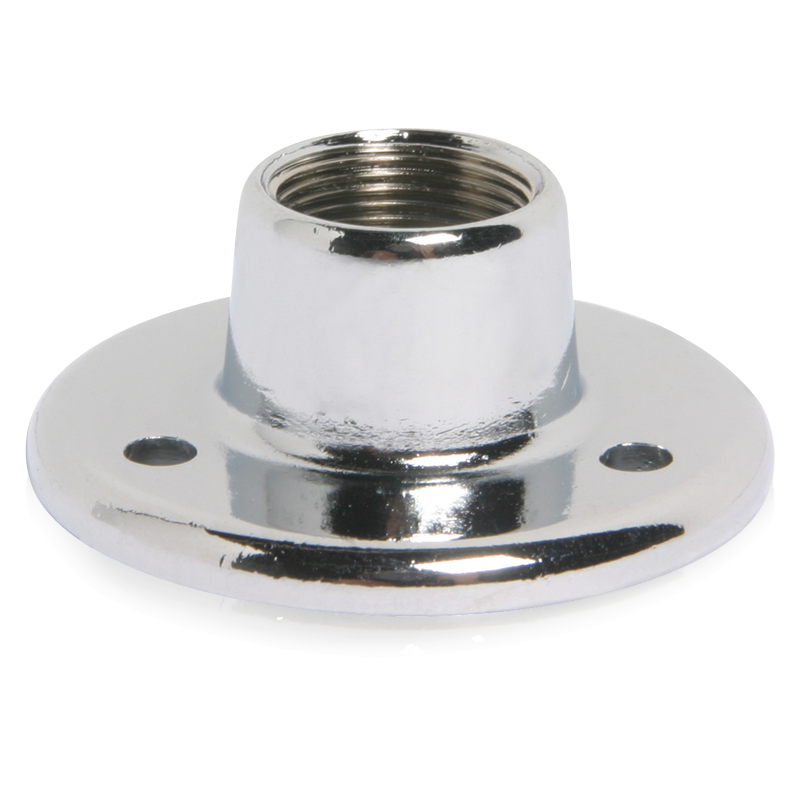 Atlas IED AD-11B 5/8-Inch-27 Female Microphone Flange, Chrome, 1 3/4-Inch Base
