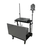ProX X-BeatWagon Professional Mobile DJ Rolling Workstation with Adjustable Shelf