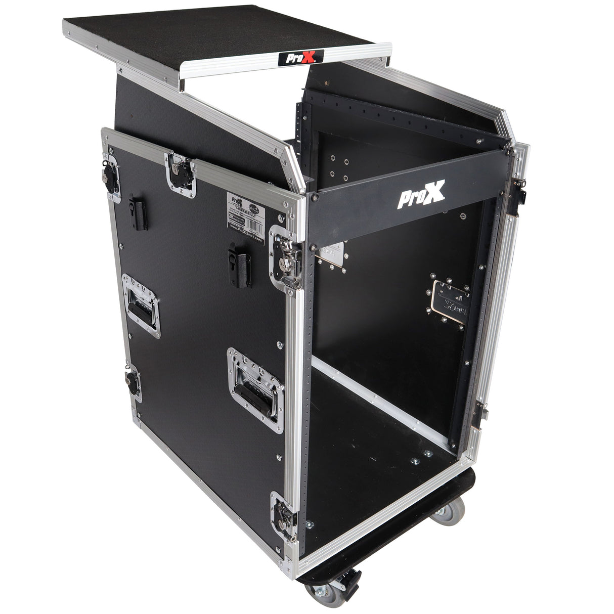 ProX T-16MRSS13ULT Universal 19 Rack-mount Mixer with 13U Top and 16U Front with 2 Side Work Tables