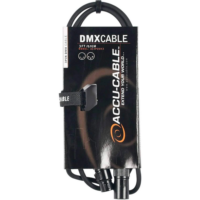 ADJ Accu-Cable AC3PDMX3 3 Pin DMX Cable - 3-Foot