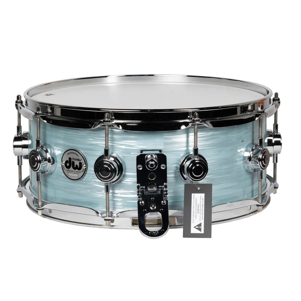 DW 5.5 x 14-Inch Collector's Series Jazz Shell Snare Drum - Pale Blue Oyster with Chrome Hardware