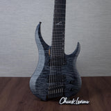 Legator Ghost Super Shred Multiscale 8-String Electric Guitar - Satin Black Flame - #IM25060482