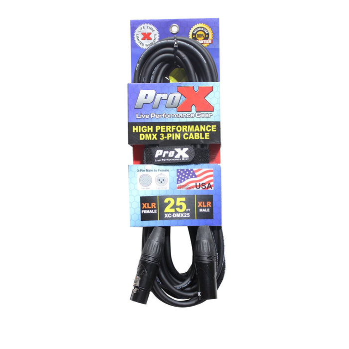 ProX 3PIN DMX High Performance Cable - 25 Foot