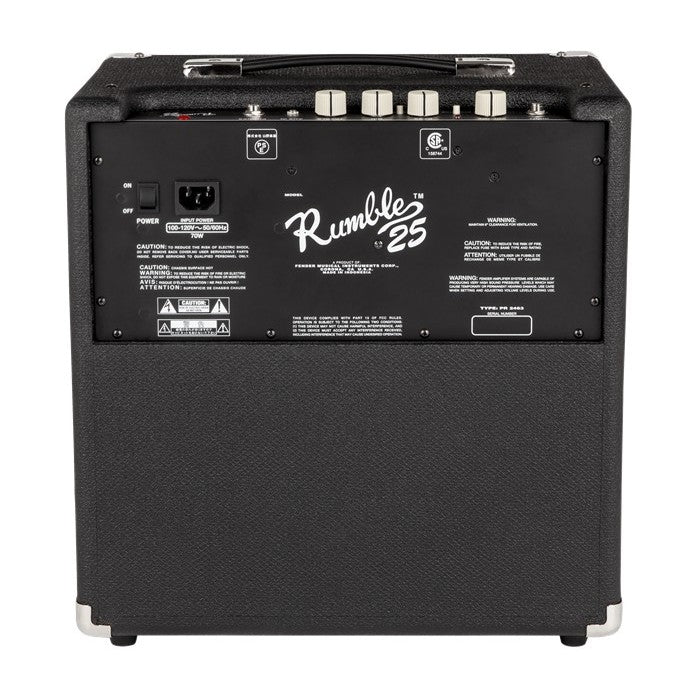 Fender Rumble 25 -Watt Bass Combo Amplifier - Black - New