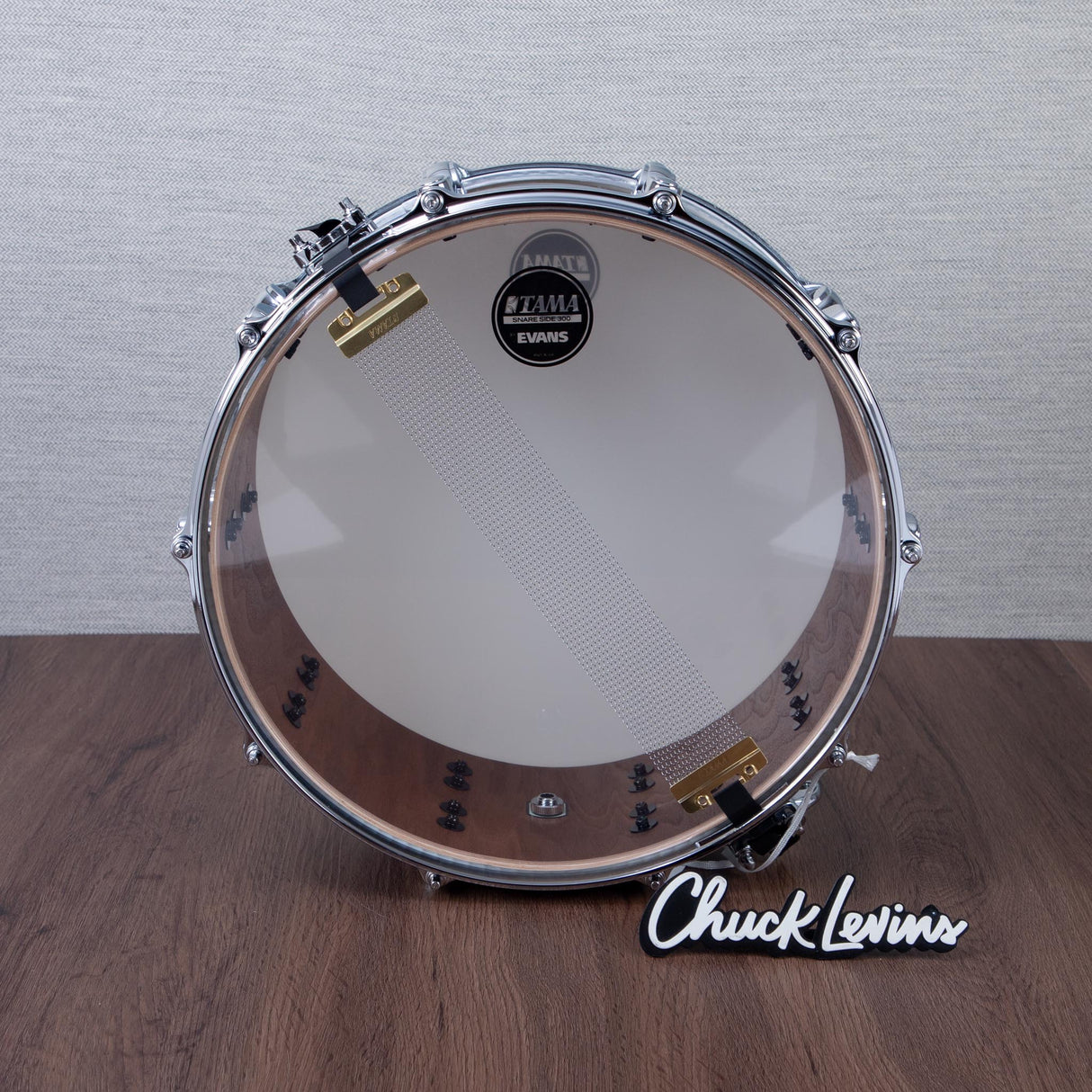 Tama 6.5 x 14-Inch Starclassic Walnut/Birch Snare Drum - Blue and White Oyster