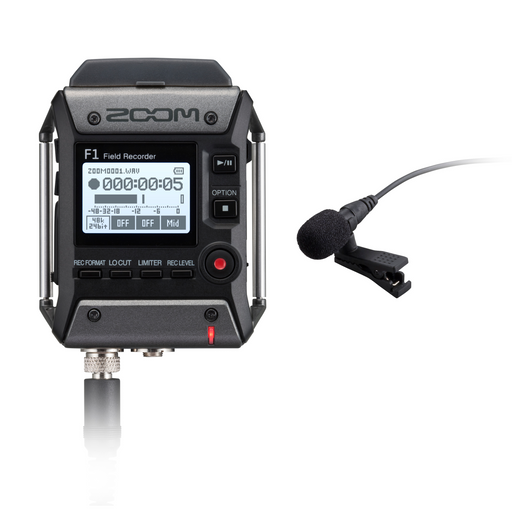 Zoom F1-LP Field Recorder with Lavalier Microphone