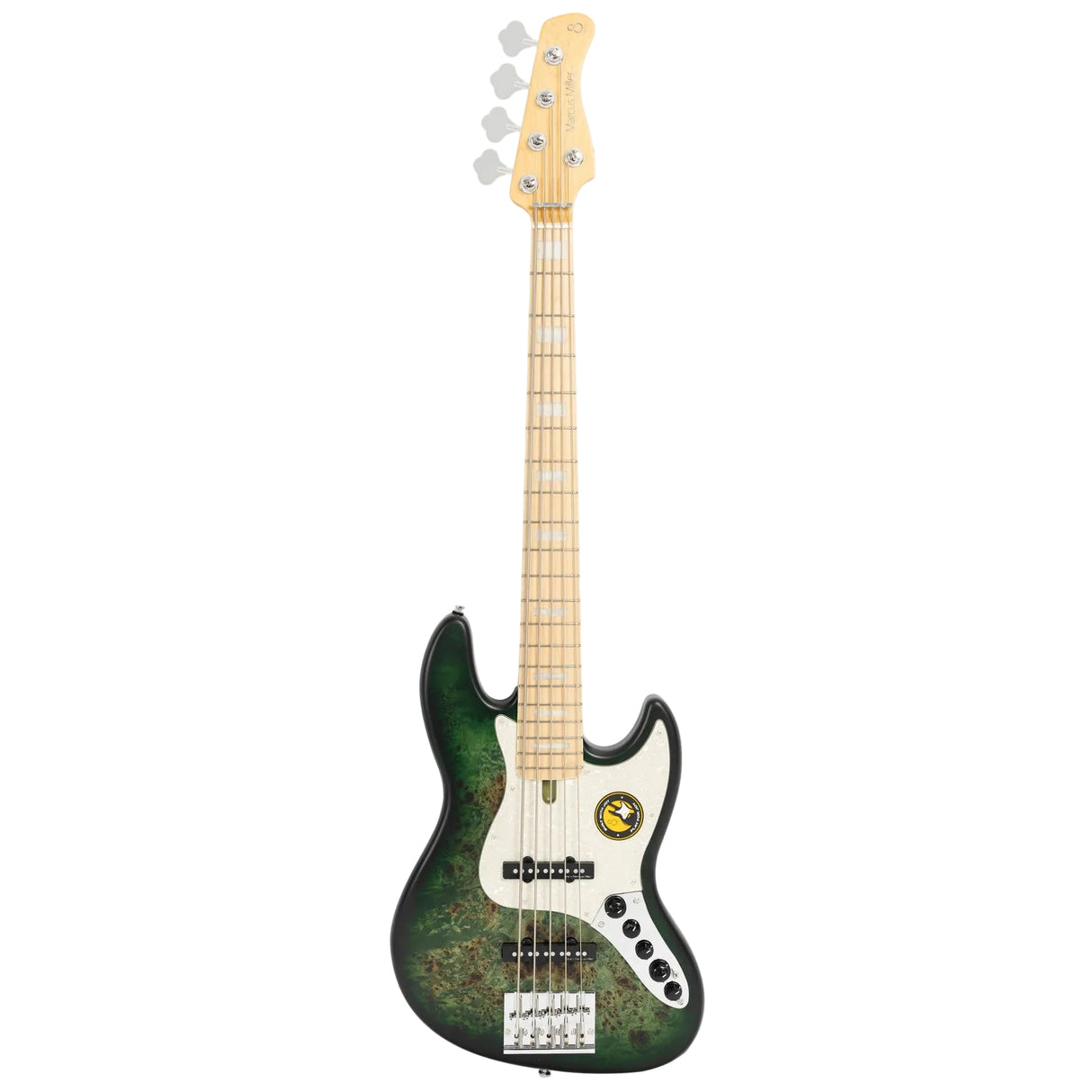 Sire Marcus Miller V7 Ash Reissue 5-String Electric Bass Guitar - Transparent Green Satin