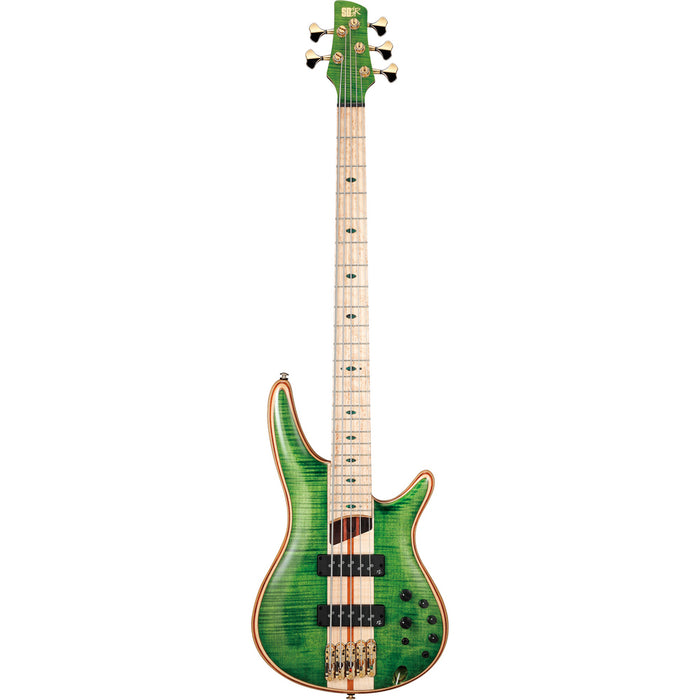 Ibanez 2022 SR5FMDX SR Premium 5-String Bass Guitar - Emerald Green Low Gloss - New