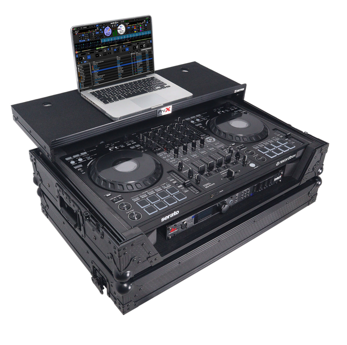 ProX XS-DDJFLX10WLTBL LED Pioneer DDJ-FLX10 and DDJ-GRV6 Case - Black - New