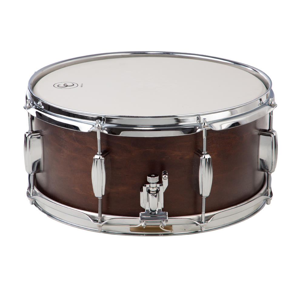 C&C Drum Company Player Date II 6.5x14 Snare Drum - Brown Mahogany Stain