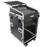 ProX T-16MRSS13ULT Universal 19 Rack-mount Mixer with 13U Top and 16U Front with 2 Side Work Tables