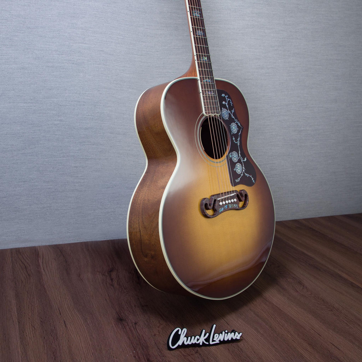Gibson Custom Shop SJ-200 Elegant Koa Koa/Sitka Spruce Acoustic Electric Guitar - Honey Burst - #21496012