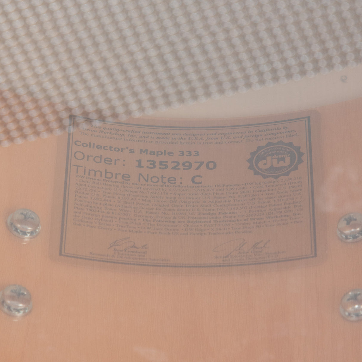 DW 6.5 x 14-Inch Collector Series 333 Maple Snare Drum - Purple Glass