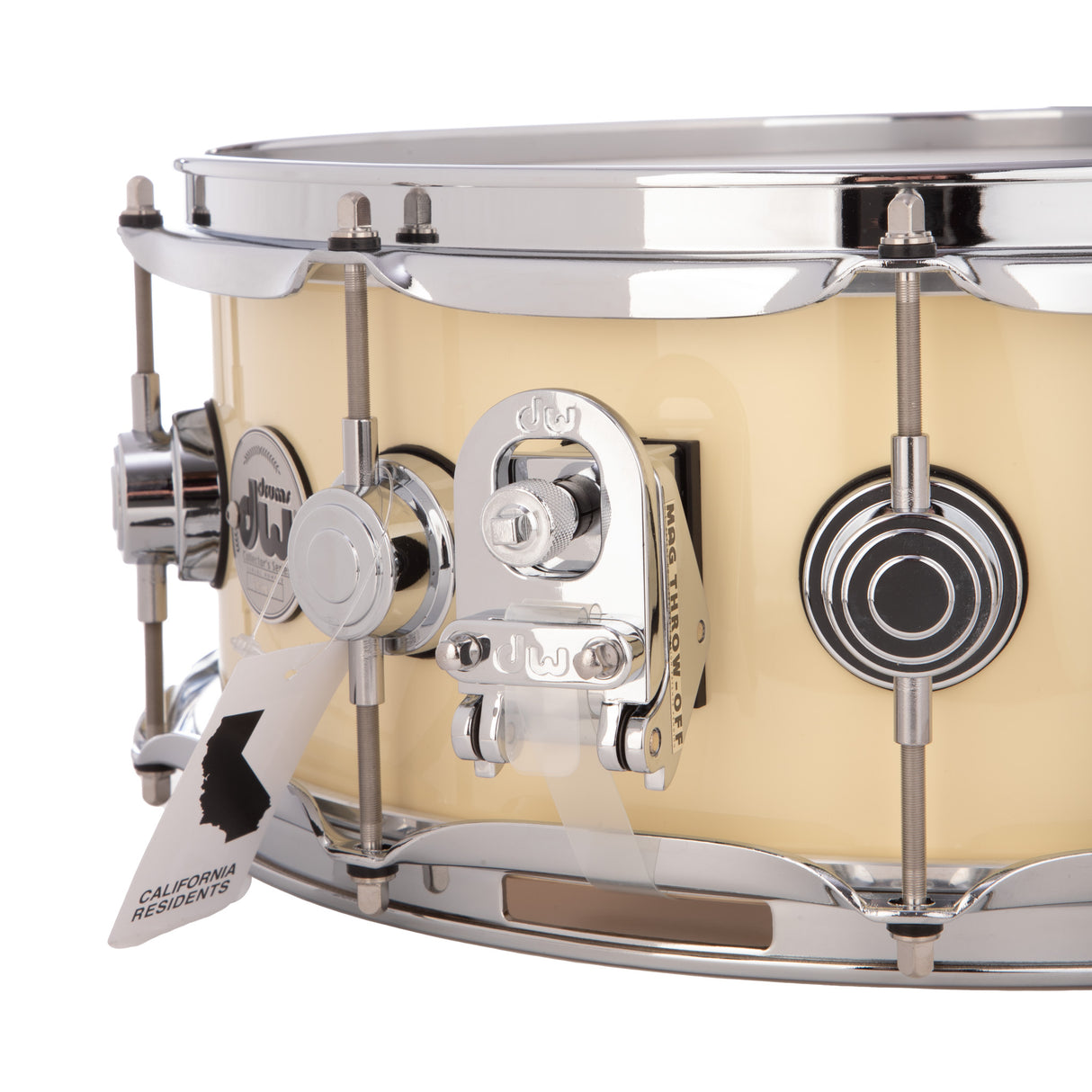 DW Collector's Pure Maple 5.5x14-Inch SSC Snare Drum - Solid Double Cream Lacquer